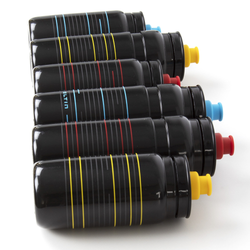 Bidão de ciclismo Pro 550ml preto e vermelho