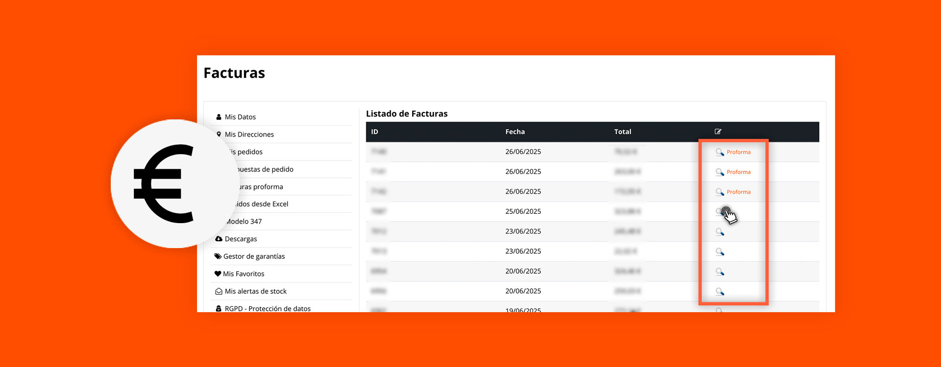 You can now download legally valid invoices from the B2B